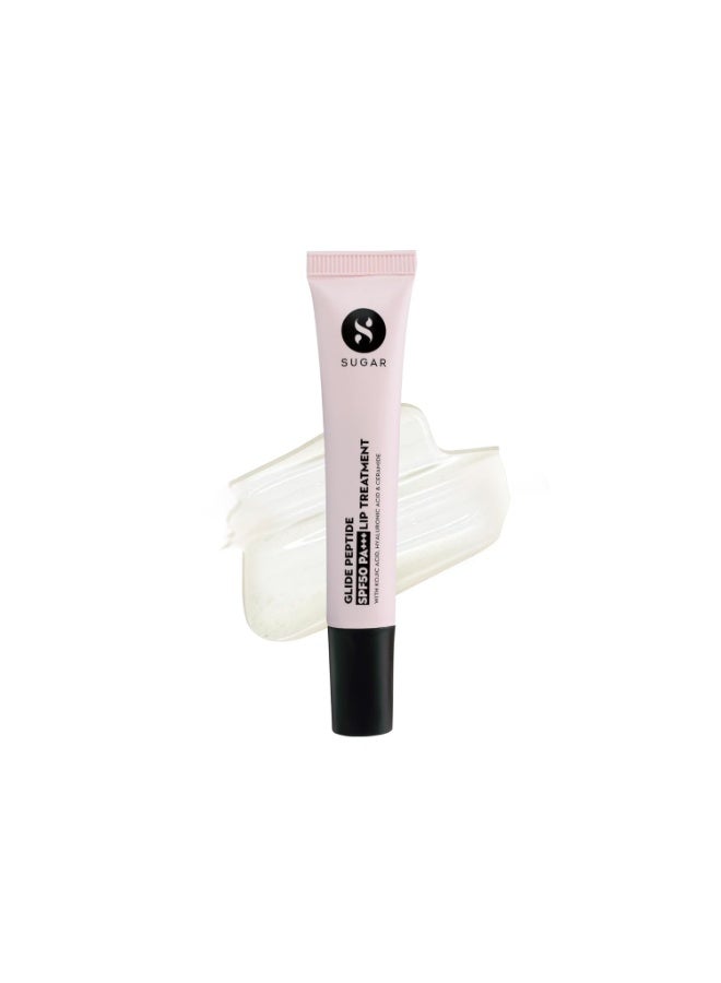 SUGAR Cosmetics Glide Peptide SPF50 PA+++ Lip Treatment | Infused Hyaluronic Acid, Ceramides & Vitamin E | Tinted Lip Balm | 10ml - 01 Coconut Crunch - Image 1